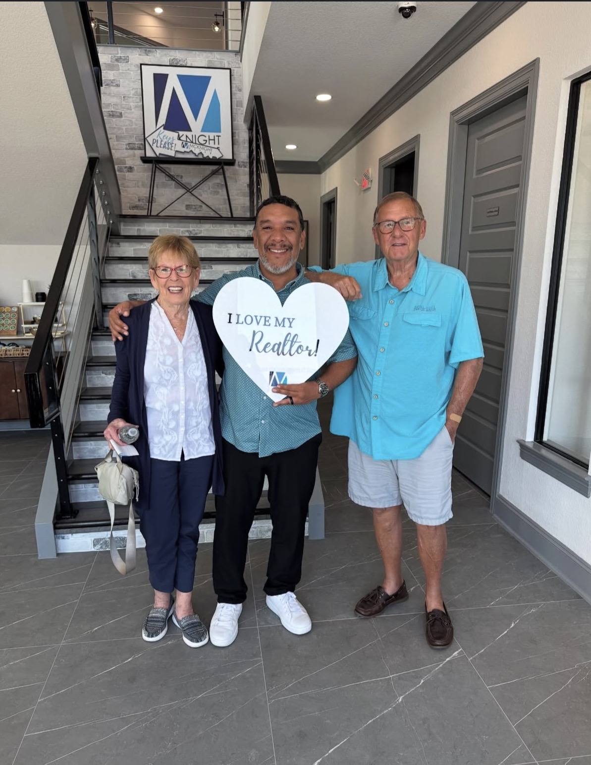 Samuel Westry celebrating a closed home with repeat clients in Pecan Grove, Texas